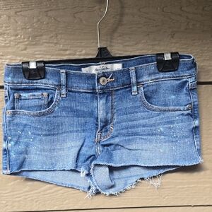 Abercrombie Paint Splatter Shorty denim shorts  2 26